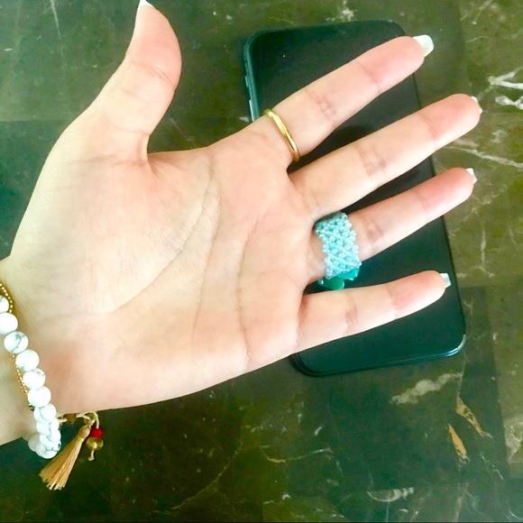 Amazonite Elastic Ring - Picture 3 of 4